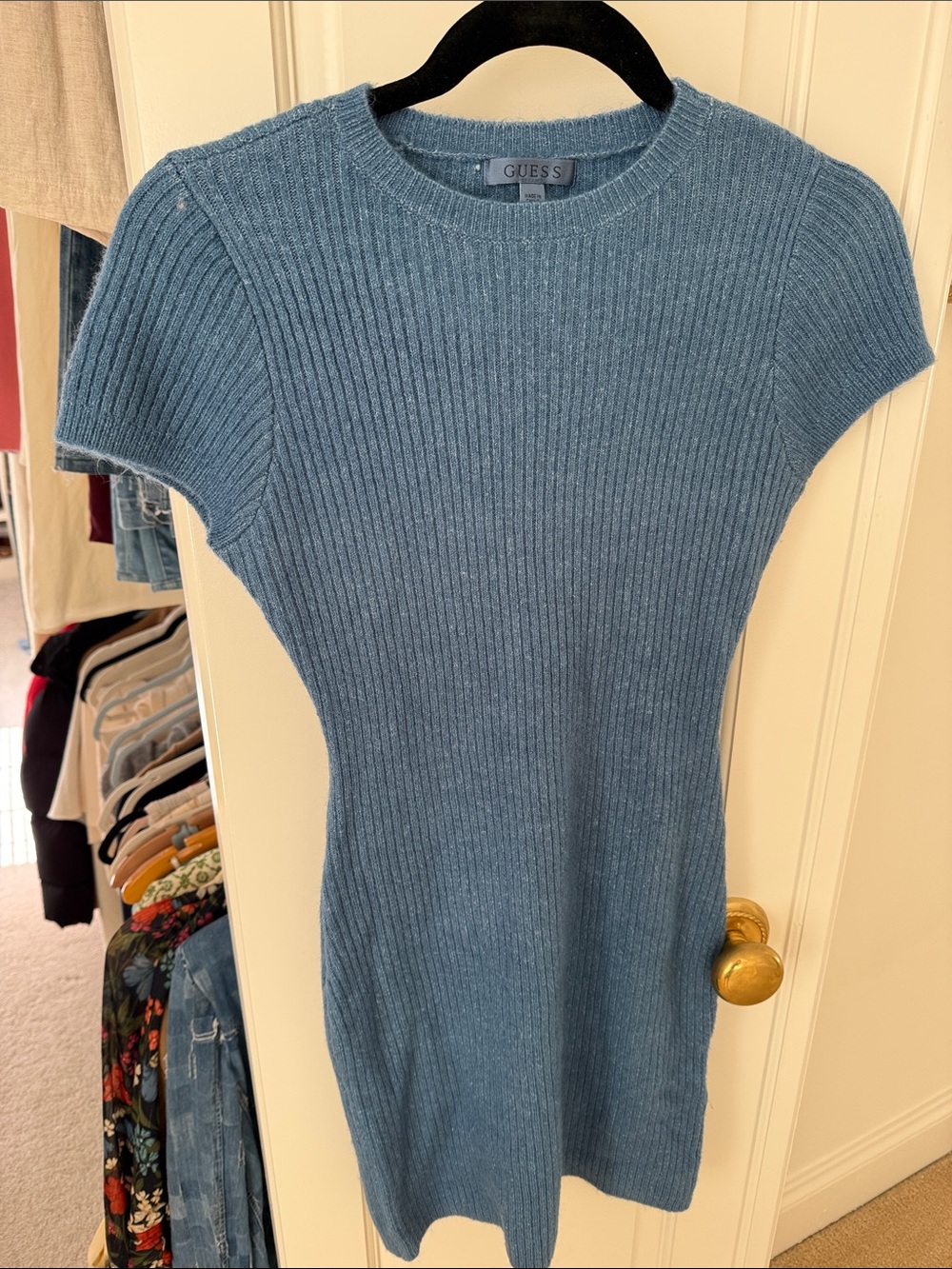 Guess Knit Mini Dress in Blue